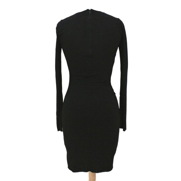 RAQUEL ALLEGRA shred front black jersey dress - Picture 2 of 6